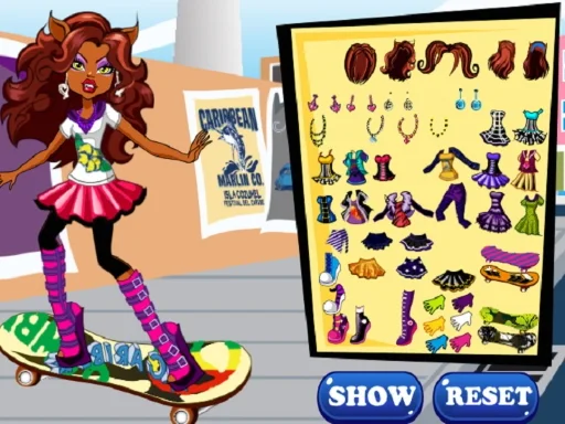 Play clawdeen-skates - Free Online Game