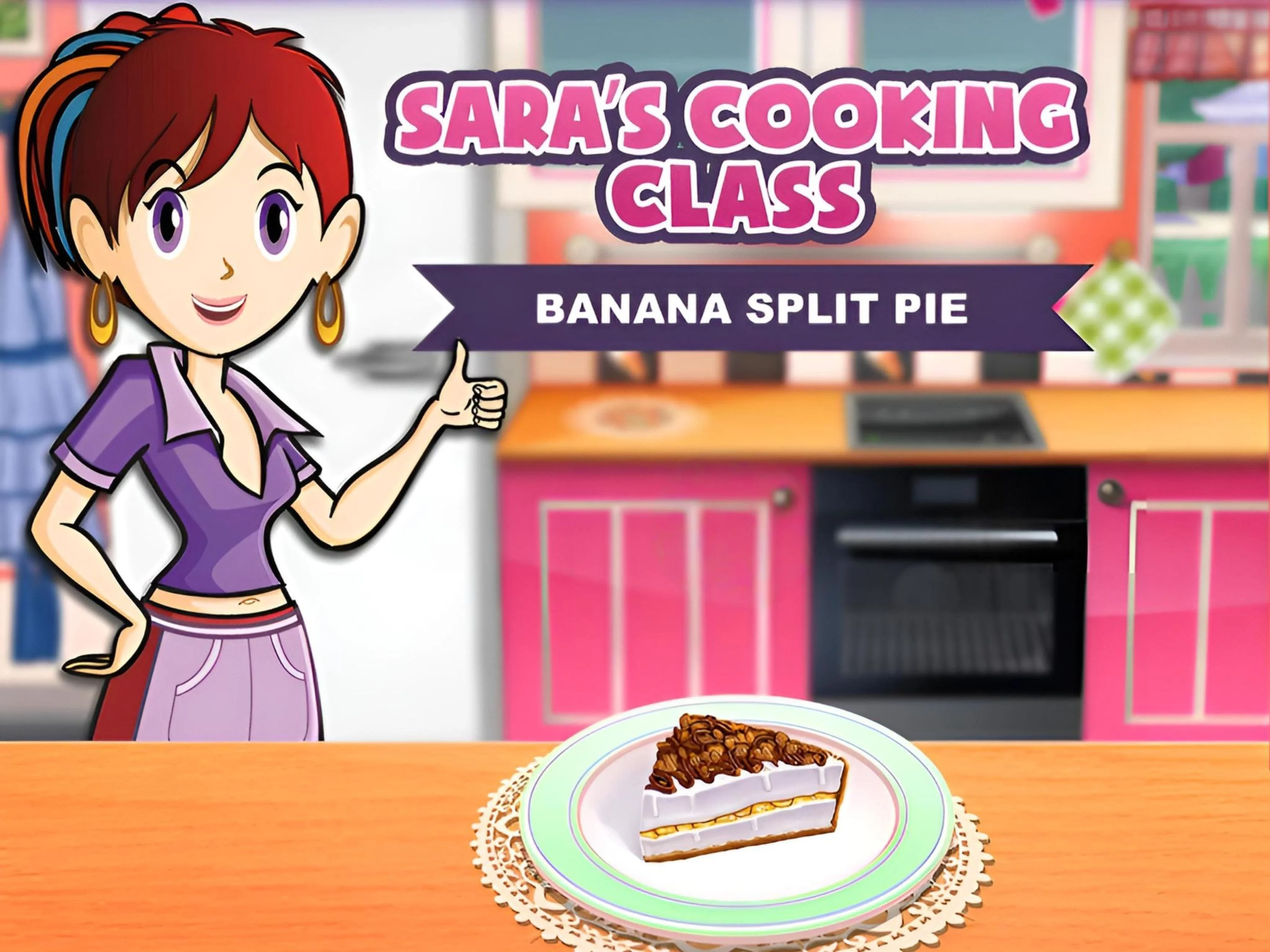 Banana Split Pie: Sara`s Cooking Class - Play Free Game