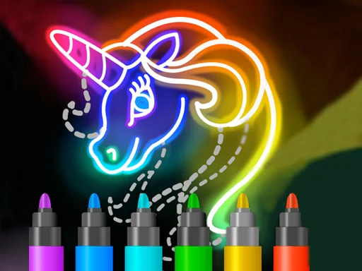 Play Learn to Draw Glow Cartoon - Free Online Game