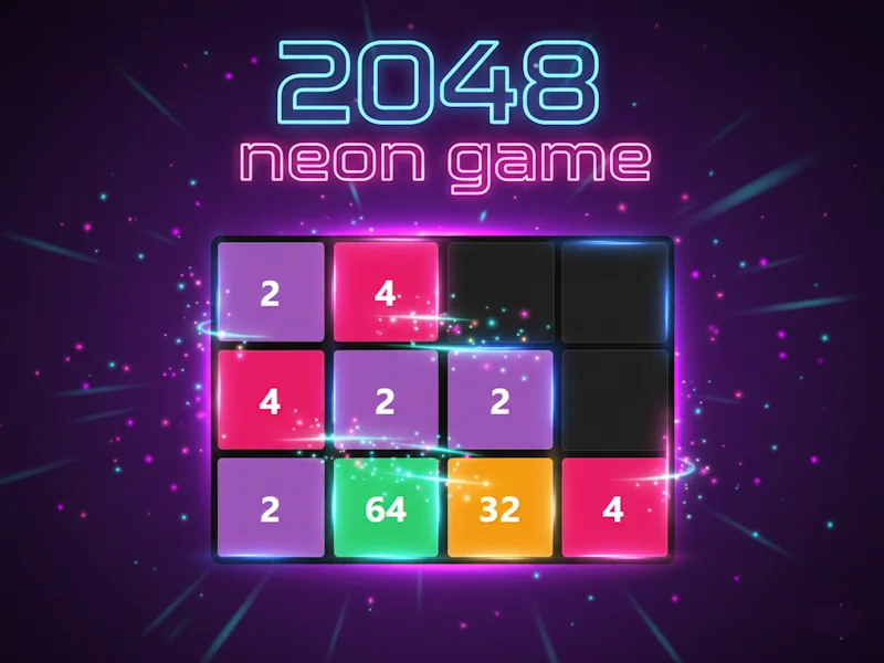 Play 2048-neon-game - Free Online Game