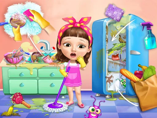 Sweet Baby Girl Cleanup Messy House - Play Free Game