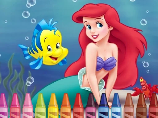 Play 4gameground-little-mermaid-coloring - Free Online Game