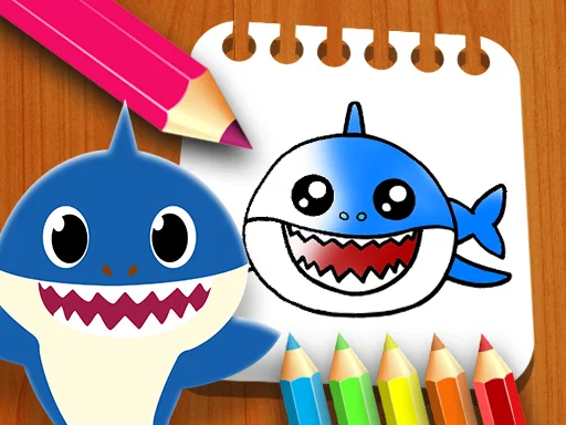 Play baby-shark-coloring-book - Free Online Game