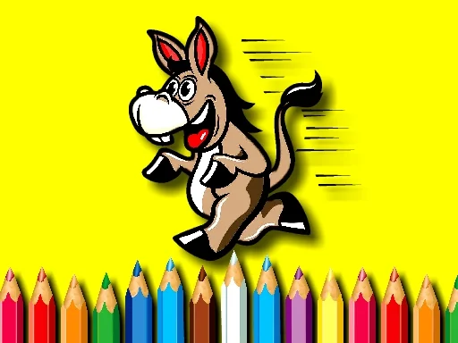 Play Back To School Coloring Book Donkey - Free Online Game