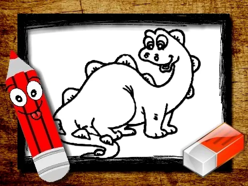 Play Back To School: Dinosaur Coloring Book - Free Online Game