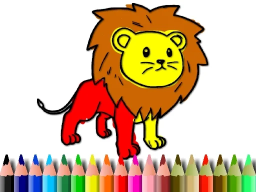 Play Back To School: Lion Coloring Book - Free Online Game