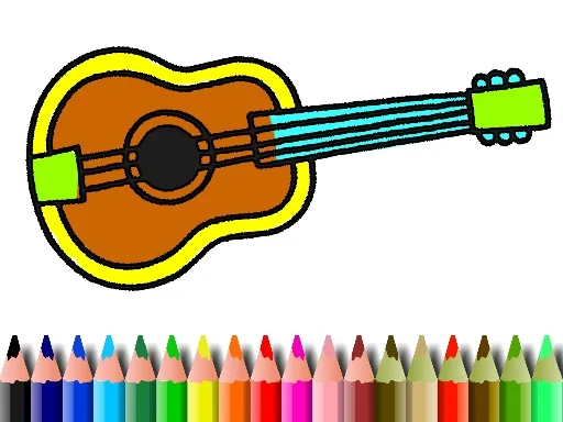 Back to School: Musical Instruments Coloring Book - Play Free Game