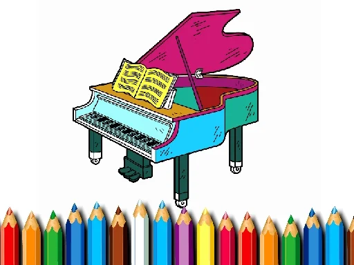 Back To School: Piano Coloring Book - Play Free Game