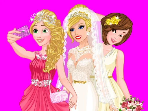 Play Barbie's Wedding Selfie With Princesses - Free Online Game