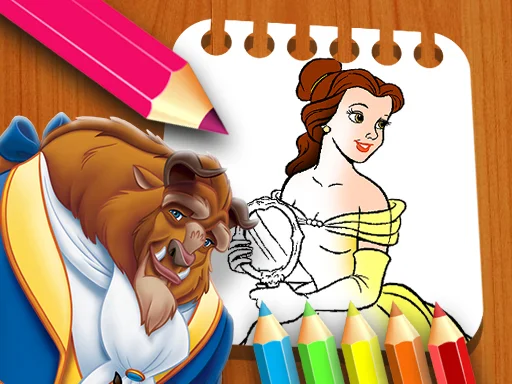 Play Beauty & the Beast Coloring Book - Free Online Game