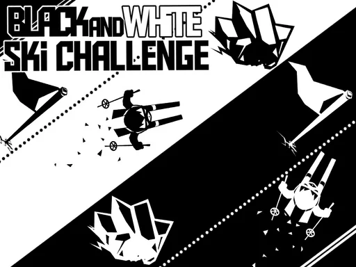 Black and White Ski Challenge - Play Free Game