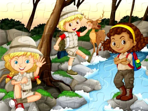 Play camping-kids-jigsaw - Free Online Game