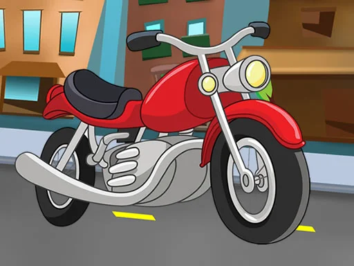 Play Cartoon Motorbike Jigsaw - Free Online Game