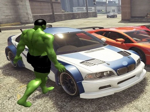 Play chained-car-vs-hulk - Free Online Game