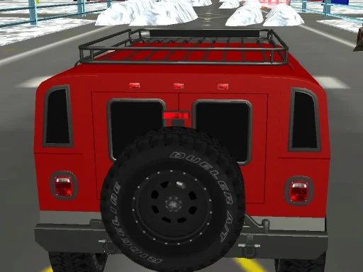 Clearing snow in a jeep - Play Free Game