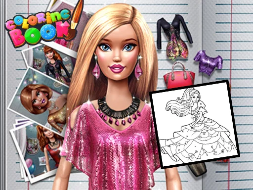 Play coloring-book-for-barbie - Free Online Game