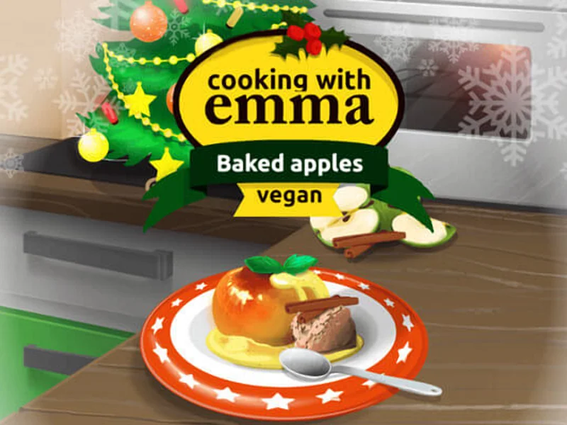 Play Cooking with Emma Baked Apples vegan - Free Online Game