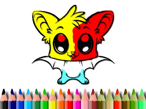 Cute Bat Coloring Book - Play Free Game