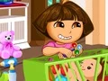 Play Dora Baby Caring Slacking - Free Online Game