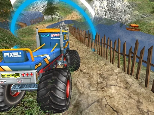 Play Driving a monster truck through the mountains - Free Online Game