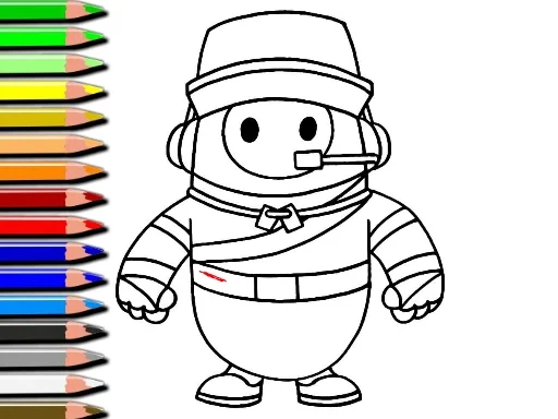 Fall Guys Halloween Coloring Book - Play Free Game