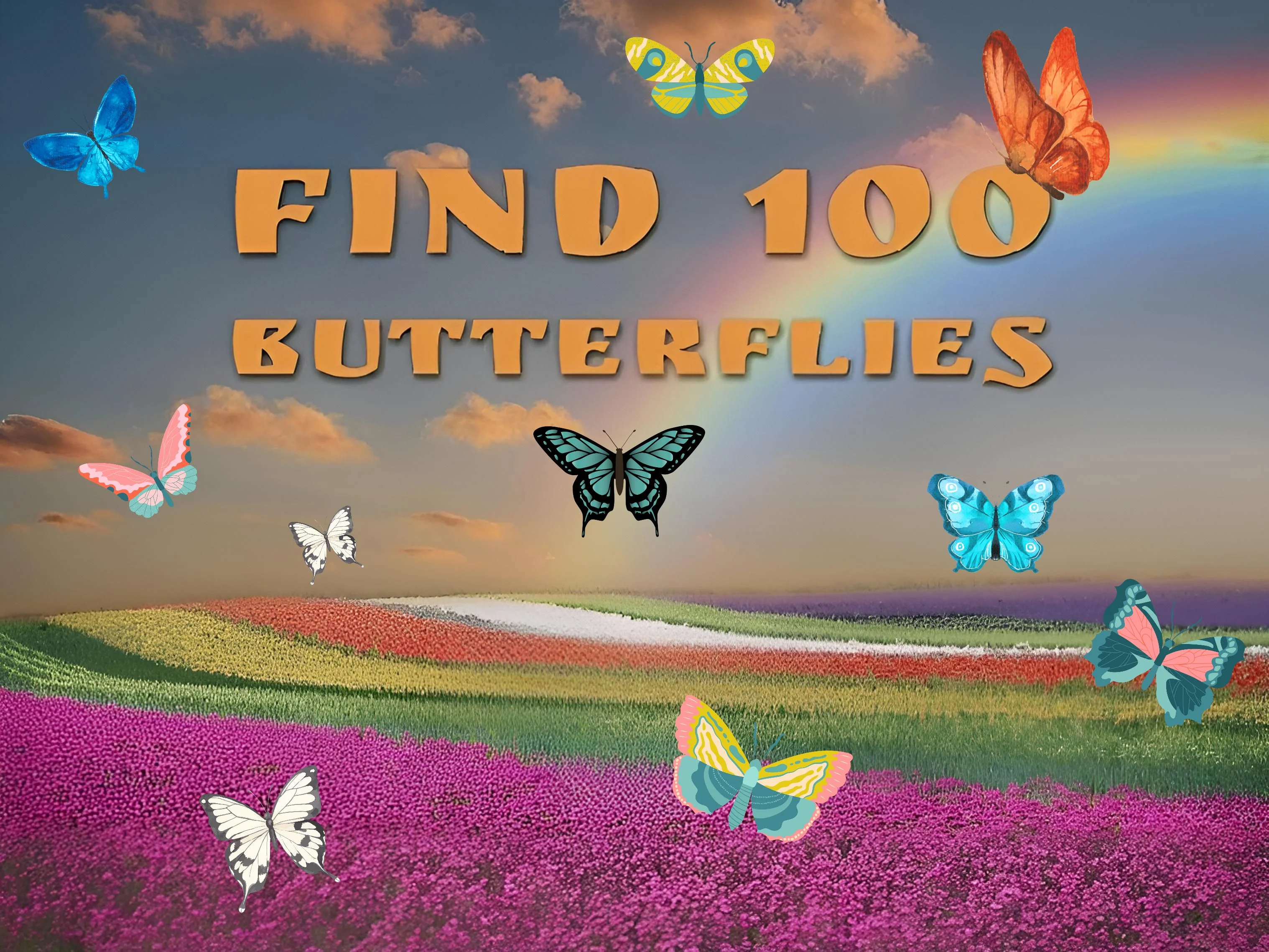 Play find-100-butterflies - Free Online Game