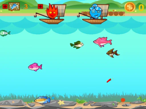 Play fireboy-and-watergirl-go-fishing - Free Online Game