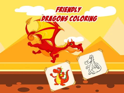 Play friendly-dragons-coloring - Free Online Game