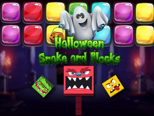Play halloween-snake-and-blocks - Free Online Game