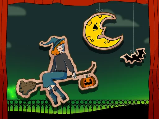 Play halloween-witch-fly - Free Online Game