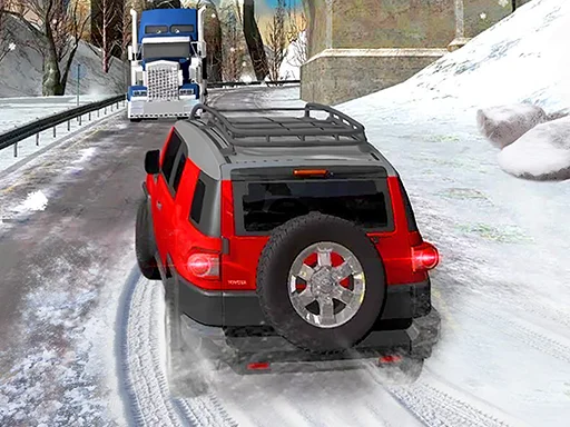 Play Heavy Jeep Winter Driving - Free Online Game