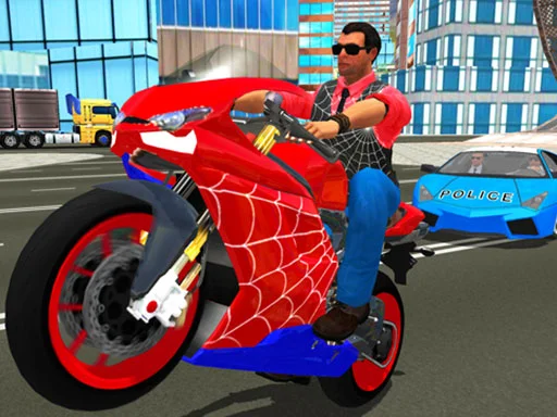 Play Hero Stunt Spider Bike Simulator 3d - Free Online Game