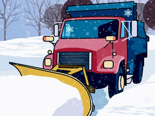 Hidden Snowflakes Plow Trucks - Play Free Game