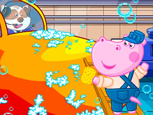 Play hippo-car-service-station - Free Online Game