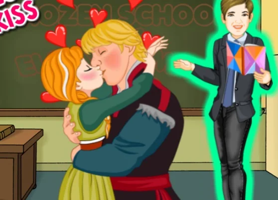 Play Ice Princess School Kiss - Free Online Game