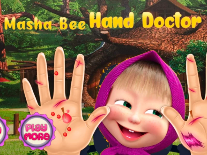 Play masha-bee-hand-doctor - Free Online Game