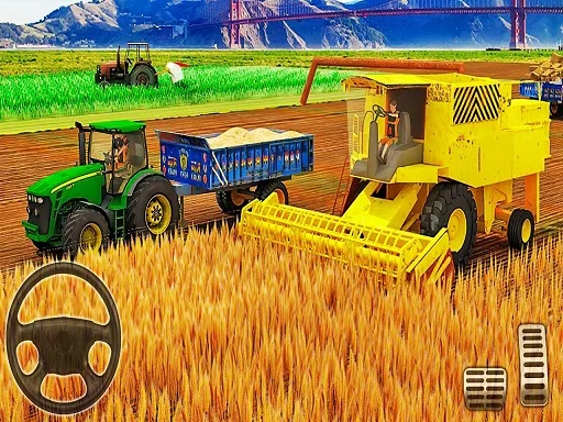 Play Modern tractor on American farm 3D - Free Online Game