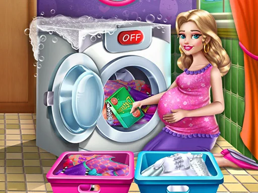 Play Mommy washing clothes - Free Online Game
