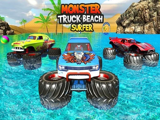 Play monster-truck-beach-surfing - Free Online Game