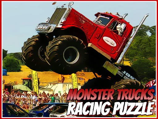 Play Monster Trucks Racing Puzzle - Free Online Game