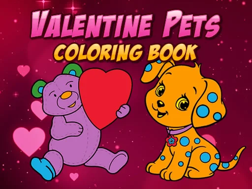 Play Pet Coloring Book: Valentine's Day - Free Online Game