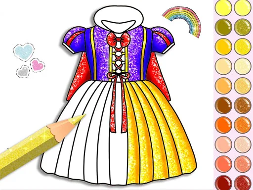 Princess Glitter Coloring - Play Free Game