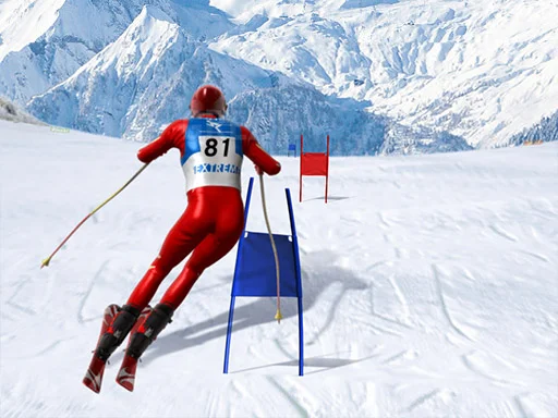 Ski simulator slalom - Play Free Game