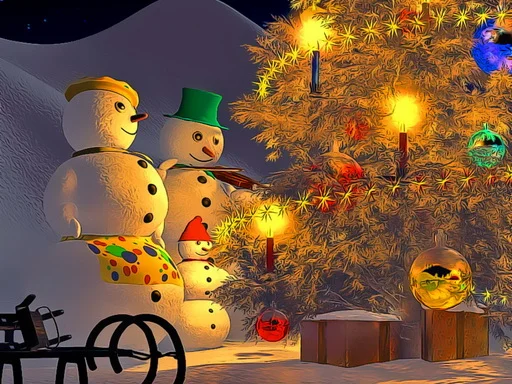 Play snowman-family-time - Free Online Game