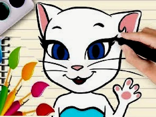 Play talking-angela-coloring-book - Free Online Game