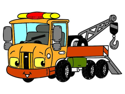 Play tow-trucks-coloring-book - Free Online Game