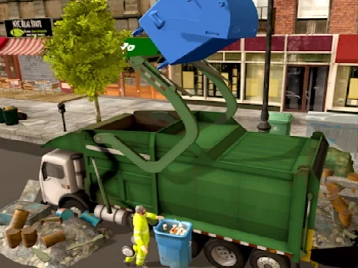 Play Town Clean Garbage Truck - Free Online Game