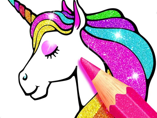 Play unicorn-coloring-book-glitter - Free Online Game