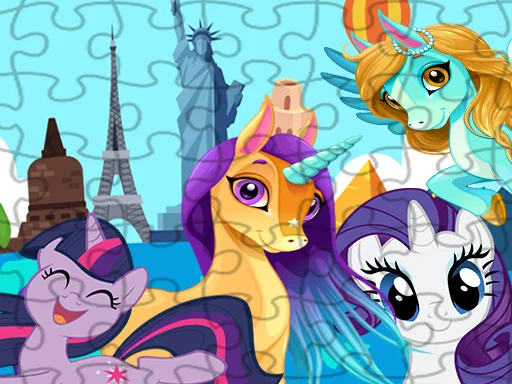 Play unicorns-travel-the-world-puzzle - Free Online Game