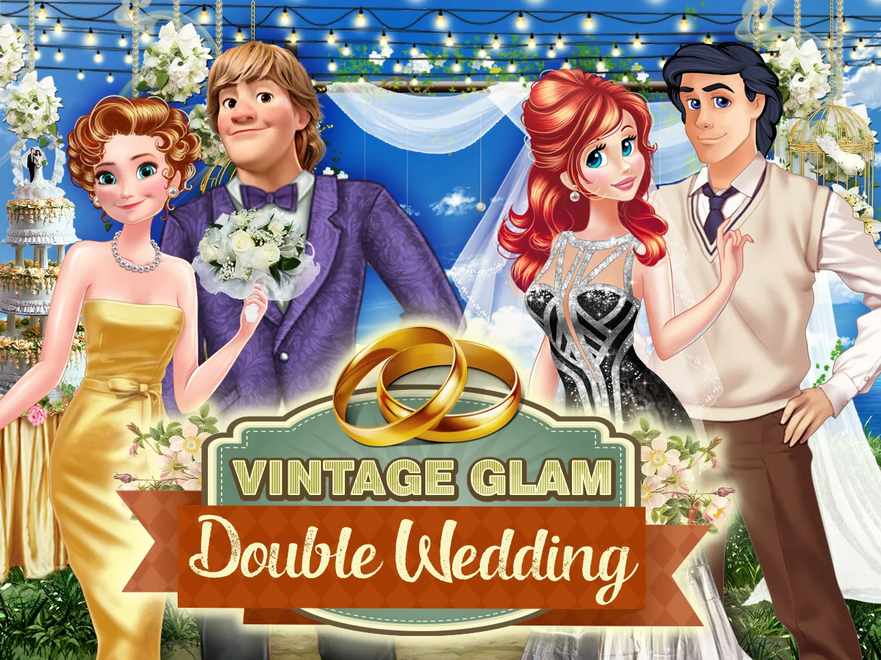 Play vintage-glam-double-wedding - Free Online Game